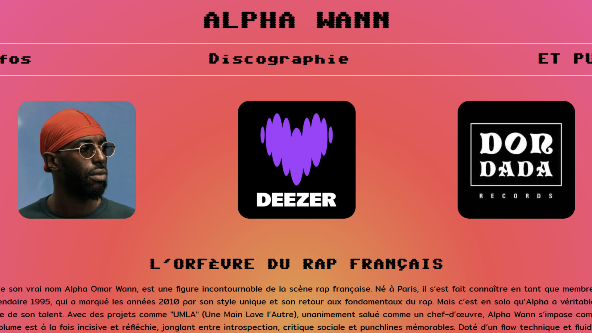 Mini-site Web